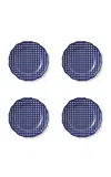 Maison Madison Set-of-four Beatrix Dessert Plate In Blue