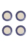 Maison Madison Set-of-four Beatrix Side Plate In Blue