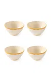 Maison Madison Set-of-four Giovanna Cereal Bowl In Yellow