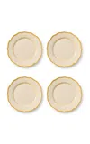 Maison Madison Set-of-four Giovanna Dinner Plate In Yellow