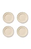 Maison Madison Set-of-four Sylvia Dinner Plates In White