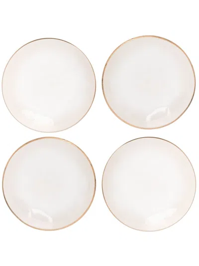 Maison Margaux Pink Ceramic Dessert Plate Set In Neutrals