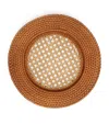 Maison Margaux Set Of 4 Brown Rattan Charger Plates In Brown