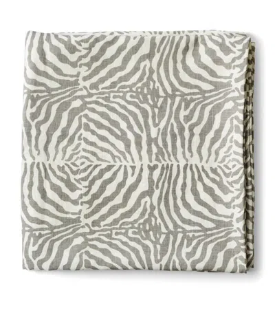 Maison Margaux Zebra Tablecloth (150cm X 300cm) In Grey