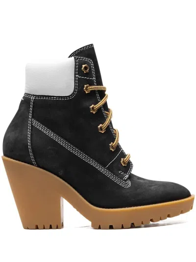 Maison Margiela 100mm Lace-up Suede Boots In Black