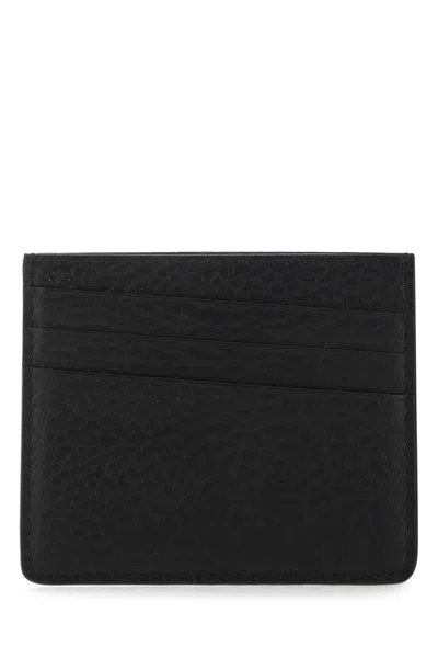 Maison Margiela Four Stitches Leather Card Holder In Black