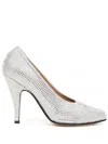 Maison Margiela Tabi Rhinestone Pump In White
