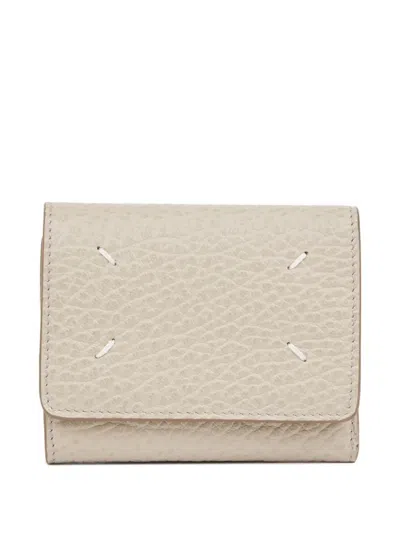 Maison Margiela Four Stitches Zip Wallet In Brown