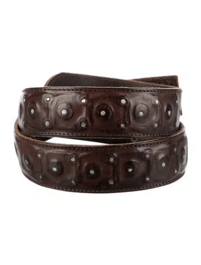 Pre-owned Maison Margiela 2000's Leather Belt In Brown