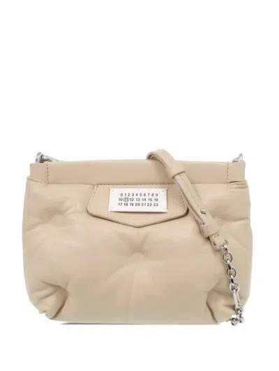 Pre-owned Maison Margiela 2000-2026 Leather Chain Crossbody Bag In Neutrals