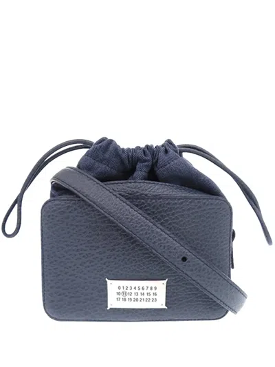 Pre-owned Maison Margiela 2000-2026 Medium Grained Calfskin 5ac Camera Bag Crossbody Bag In Blue