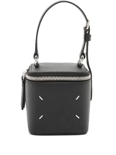 Pre-owned Maison Margiela 2000-2026 Mini Leather Box Bag Vanity Bag In Black