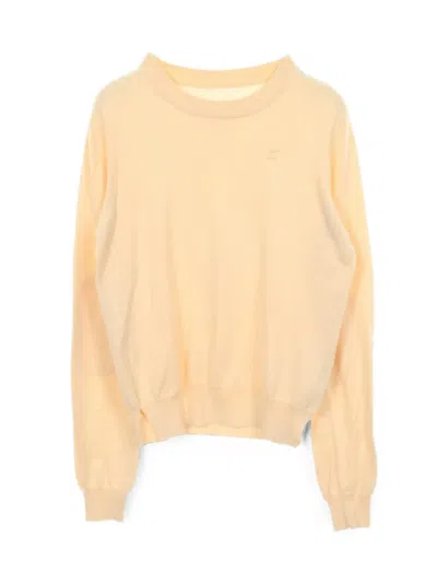 Pre-owned Maison Margiela 2000s Elbow-patch Sweater In Neutrals