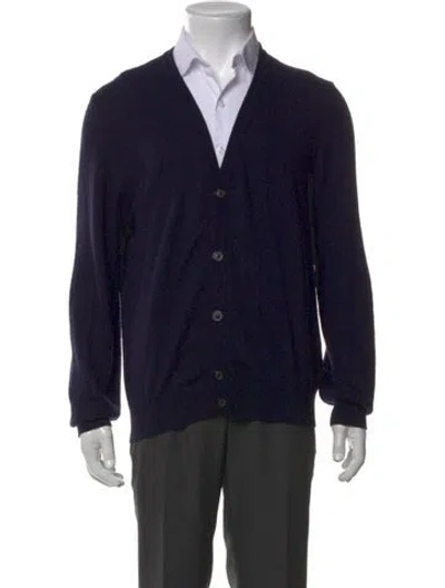 Pre-owned Maison Margiela 2008 Wool Cardigan In Blue