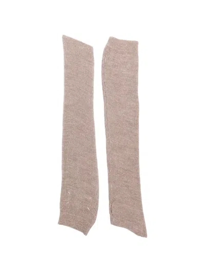 Pre-owned Maison Margiela 2010s Embellished Gloves In Neutral