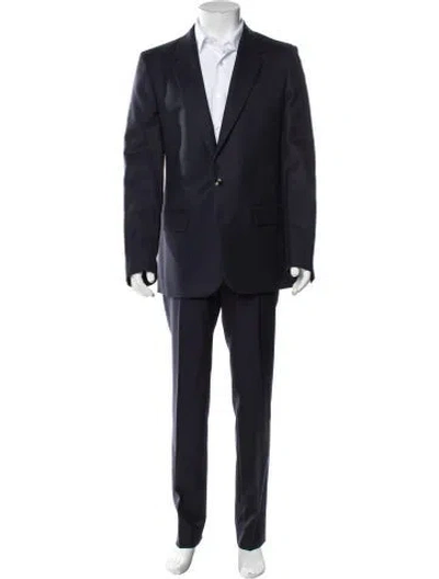 Pre-owned Maison Margiela 2011 Virgin Wool Two-piece Suit In Blue