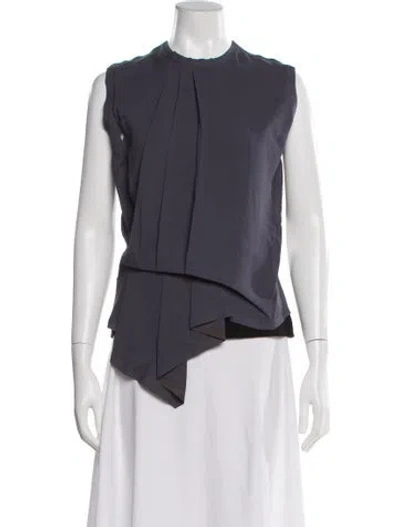 Pre-owned Maison Margiela 2012 Crew Neck Blouse In Gray