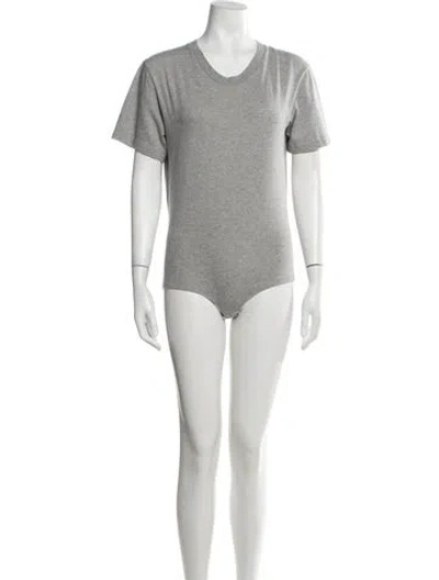 Pre-owned Maison Margiela 2012 Crew Neck Bodysuit In Grey