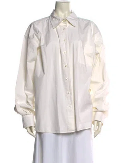 Pre-owned Maison Margiela 2012 Long Sleeve Button-up Top In Neutral