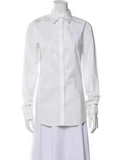 Pre-owned Maison Margiela 2013 Long Sleeve Button-up Top In White
