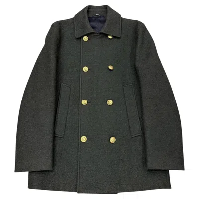 Pre-owned Maison Margiela 2013  Sailor Double Breasted Heavy Wool Coat In Black