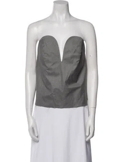Pre-owned Maison Margiela 2013 Wool Top In Gray