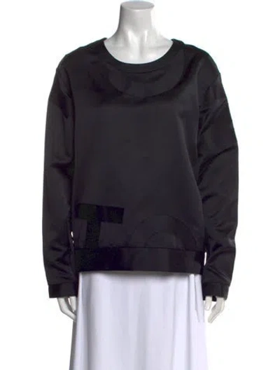 Pre-owned Maison Margiela 2014 Bateau Neckline Sweatshirt In Black