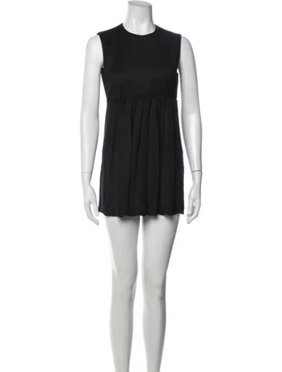 Pre-owned Maison Margiela 2014 Mini Dress In Blue