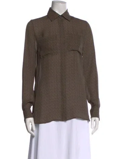 Pre-owned Maison Margiela 2014 Silk Blouse In Brown