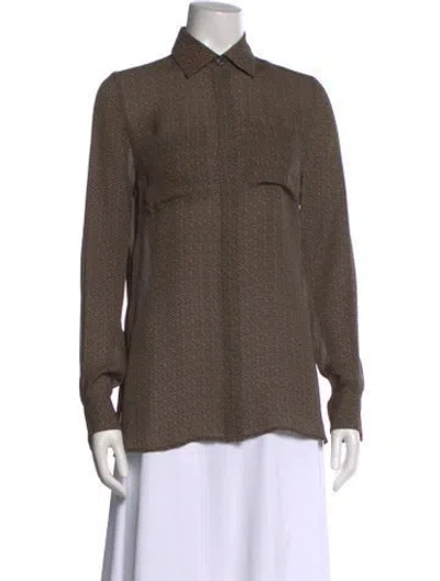 Pre-owned Maison Margiela 2014 Silk Blouse In Brown