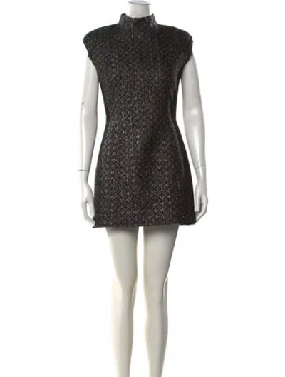 Pre-owned Maison Margiela 2015 Mini Dress In Black/metallic