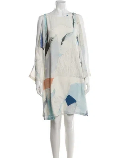 Pre-owned Maison Margiela 2015 Mini Dress W/ Tags In Blue/neutrals