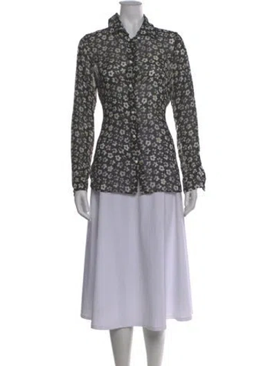 Pre-owned Maison Margiela 2015 Silk Blouse In Black