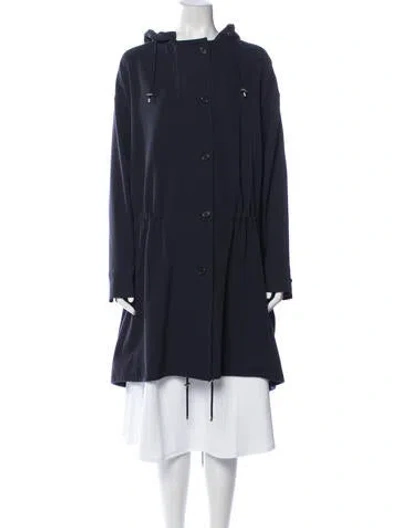 Pre-owned Maison Margiela 2015 Virgin Wool Parka In Blue
