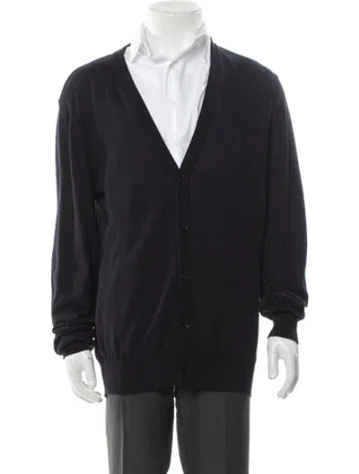 Pre-owned Maison Margiela 2015 V-neck Cardigan In Blue