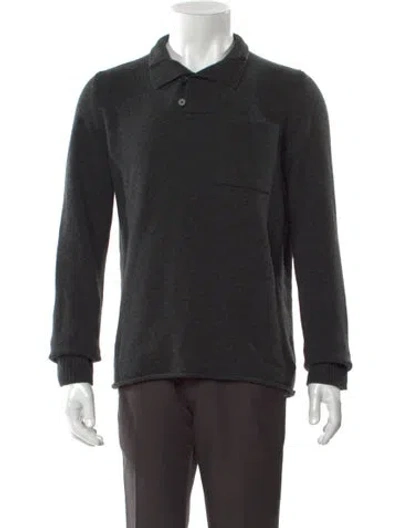 Pre-owned Maison Margiela 2016 Collar Polo Sweater In Gray