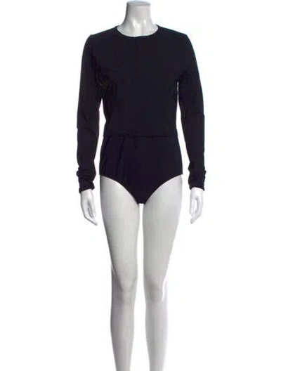 Pre-owned Maison Margiela 2016 Crew Neck Bodysuit In Black