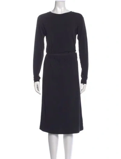 Pre-owned Maison Margiela 2016 Midi Length Dress In Black