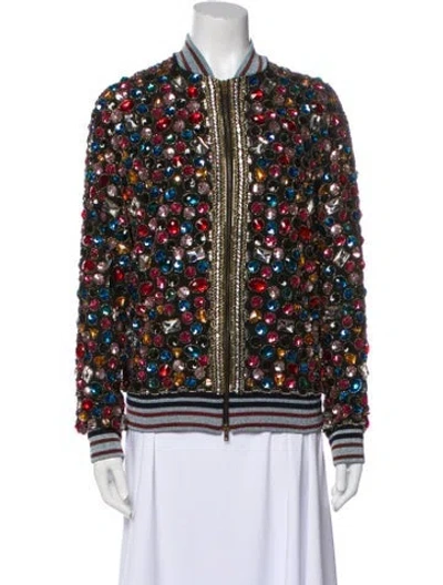 Pre-owned Maison Margiela 2016 Patterned Bomber Jacket In Multi