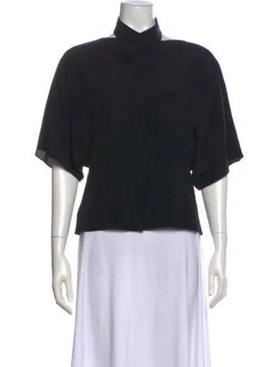 Pre-owned Maison Margiela 2016 Silk Blouse In Black