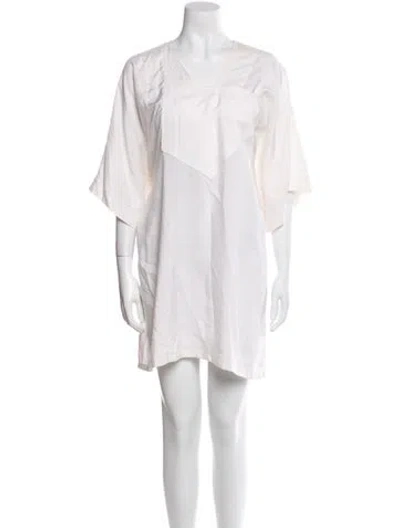 Pre-owned Maison Margiela 2016 Silk Tunic In White