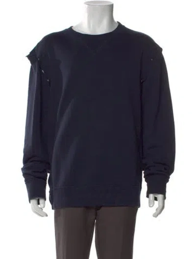Pre-owned Maison Margiela 2017 Crew Neck Sweatshirt In Blue