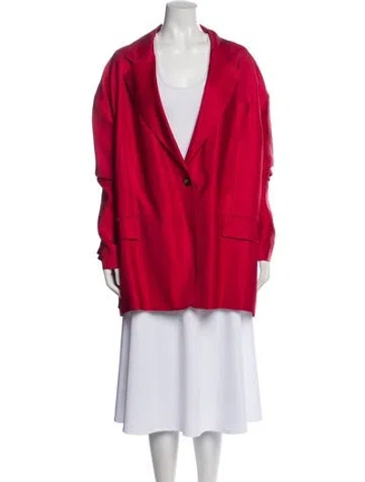 Pre-owned Maison Margiela 2017 Satin Jacket In Red