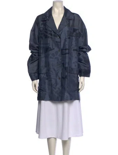 Pre-owned Maison Margiela 2017 Silk Blouse In Blue