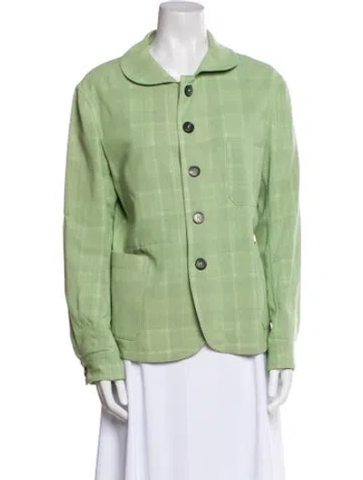 Pre-owned Maison Margiela 2017 Virgin Wool Blazer In Green
