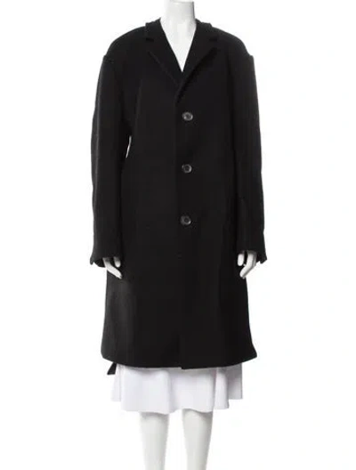 Pre-owned Maison Margiela 2017 Wool Coat In Black