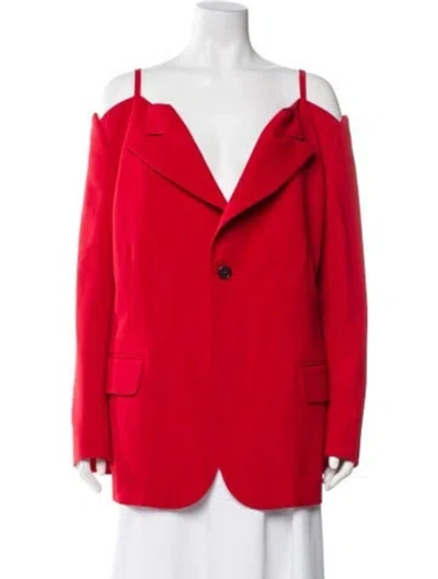 Pre-owned Maison Margiela 2018 Blazer In Red