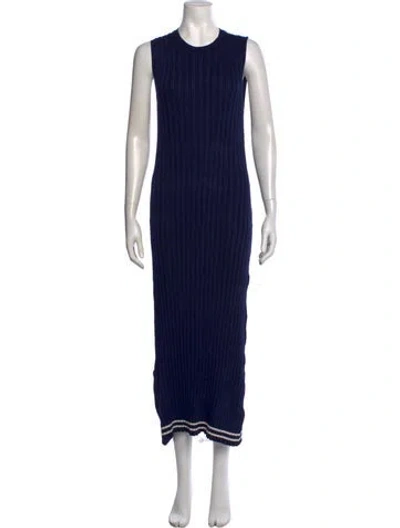 Pre-owned Maison Margiela 2018 Long Dress In Blue