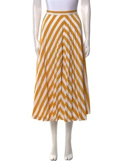 Pre-owned Maison Margiela 2018 Midi Length Skirt In Yellow