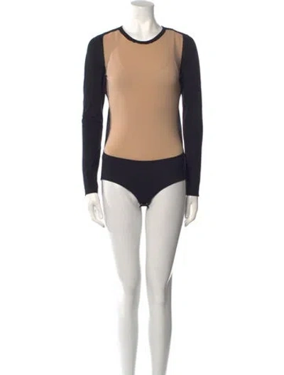 Pre-owned Maison Margiela 2018 Nylon Bodysuit In Black